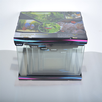 Aquarium Bêta en Verre à Angle Droit, Ensemble Complet de 26cm