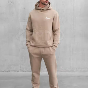 New Design 100% Cotton Breathable Winter Hooded <b>Pullover</b> <b>Men</b> Tracksuit Long Sleeve Street Wear Made in Pakistan - Product Image 3