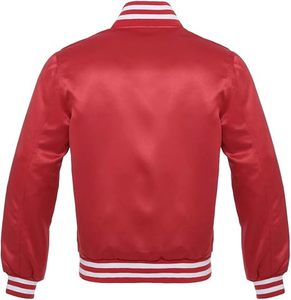 Hot Selling Fashion Silk Satin Wholesale Varsity <b>Jackets</b> Custom Color Logo <b>Men</b> Bomber <b>Jacket</b> for Man - Product Image 6