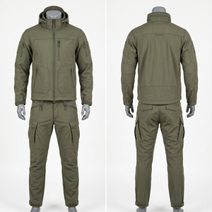 Uniforme tactique pour hommes, 245 GSM, Ripstop, polycoton, camouflage woodland, panneaux de coudes renforcés, patchs à boucles auto-agrippantes, broderie personnalisée - Product Image 5