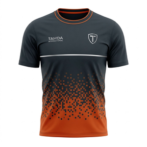 Camiseta Deportiva Personalizada con Logotipo, Nombre y Número |   Uniforme de Equipo de Manga Corta Transpirable con Estampado Digital Gráfico en Verde Azulado y Negro - Product Image 1