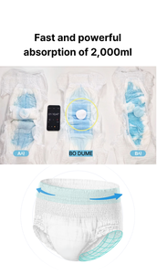 BO DUME - Couches culottes pour adultes ultra-absorbantes et respirantes avec canal anti-fuites 3D (tissu non tissé) - Product Image 6