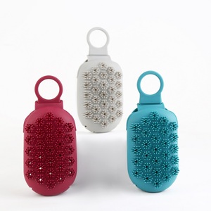 Silicone Oval <b>Pet</b> Bath <b>Brush</b> Grooming Supplies Regular Size Modern Style - Product Image 1