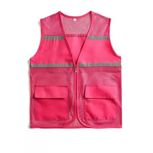 เสื้อกั๊กนิรภัยแบบระบายอากาศสำหรับฤดูร้อนสำหรับผู้ชาย รุ่น Hi-Vis สำหรับพนักงานคลังสินค้า งานก่อสร้าง และเจ้าหน้าที่รักษาความปลอดภัย พร้อมกระเป๋า 5 มิติ - Product Image 5