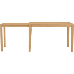 Mesa de Comedor Extensible Minimalista de Madera Maciza, Mesa de Cocina Telescópica Moderna con Acabado en Roble Natural para Apartamentos Pequeños - Product Image 3