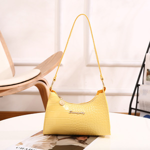 Dernières tendances en matière de sacs à main et sacs à bandoulière pour femmes en cuir PU imitation crocodile, portables et décontractés - Product Image 6