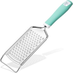 Grattugia Professionale in Acciaio Inossidabile con Manico per Grattugiare Formaggio, Cioccolato e Limone - Utensile da Cucina Manuale - Product Image 1