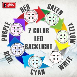 Nouveau pour 80 mm, 7 couleurs, analogique, électrique, 4 en 1, jauge de niveau de carburant, température de l'eau, voltmètre, 12 V, 24 V, IP67, étanche, voiture, marine - Product Image 6