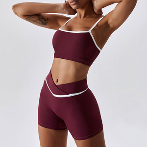 Seamless Yoga 2 Piece Set Yoga Halter Backless Sports Bra High Waist Workout Leggings Women Fitness Sets for Gym - Product Image 6