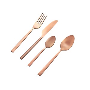 Modern Glossy Rose Gold <b>Cutlery</b> <b>Set</b> – Designer Stainless Steel Dining Collection for Fine Dining - Product Image 1