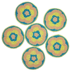 Handcrafted Seed Bead and Embroidered <b>Coasters</b> for Personalized Gifts Tea Coffee Wine ETC <b>Beaded</b> <b>Coaster</b> Unique Designs - Product Image 5