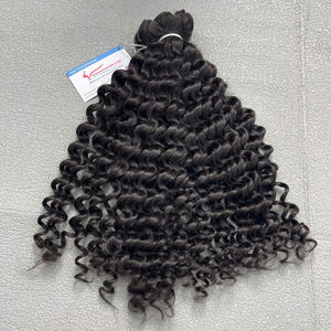 Wholesale Price 100% Vietnamese Human <b>Hair</b> Black Steam <b>Curly</b> Raw <b>Hair</b> Bundle Weft <b>Hair</b> Extensions No Shedding No Tangles - Product Image 3