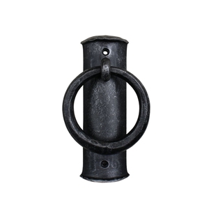 Battant de porte en fer forgé sur mesure en forme d'anneau avec finition enduite pour portails extérieurs, portails de jardin et portails de chambre - Product Image 4