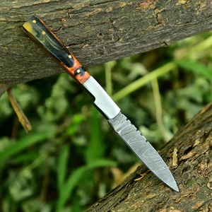 มีดพับสำหรับใช้งานกลางแจ้ง ใบมีดคมตรง พร้อมระบบล็อคกรอบที่ปลอดภัย เหมาะสำหรับการล่าสัตว์และการเตรียมอาหาร - Product Image 4