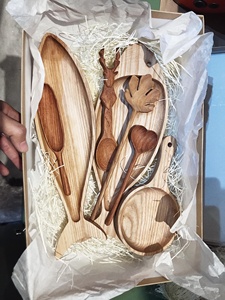 ช้อนไม้รูปหัวใจ | ช้อนไม้ทำมือ | ช้อนที่ฉันชอบ | อุปกรณ์ครัวออร์แกนิก | ช้อนวินเทจ | ชุดของขวัญงานฝีมือรักษ์โลก - Product Image 6