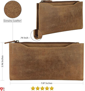 Cartera de Hombre de Cuero Genuino con Cierre de Botón a Presión, Logotipo Personalizado 2026, Alta Calidad, Ligera, Precio al por Mayor OEM, Producto de Tendencia - Product Image 3