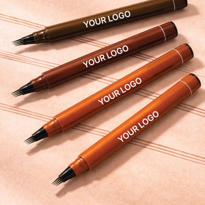 Crayon à sourcils imperméable à pointe fourchue, liquide fin professionnel longue durée avec brosse douce - Product Image 2