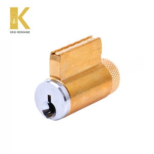 Serrure cylindrique chromée satinée en laiton sur mesure, 5 goupilles, clé SX, logo personnalisé disponible - Product Image 3