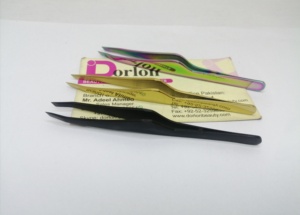 Pince à épiler inclinée dernier cri pour sourcils, marque privée, or, arc-en-ciel, noir, plasma, épilation, vente en gros - Product Image 3