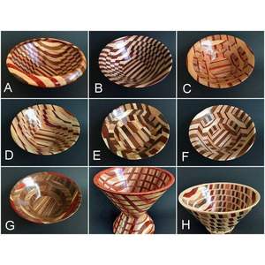Bol en bois massif écologique et moderne avec bord rouge pour servir les aliments, offrir en cadeau, pour les mariages et les restaurants - Product Image 5