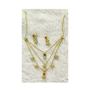 Collar de diamantes de moda Colgante de gota de agua de acero inoxidable Collar de mujer con pendientes de tuerca para joyería de mujer - Product Image 6