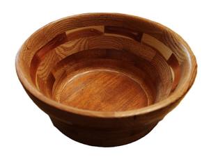 Bol en bois segmenté tourné à la main, vintage, en cèdre, chêne, noyer, acajou, pour service, vaisselle rustique de cuisine, en gros pour l'exportation - Product Image 3