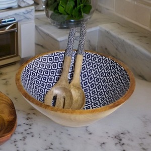 Bol en bois pour salade de fruits, bol de service et de mélange, article de restauration domestique, vaisselle de style simple, décoration de table, bols de service alimentaire - Product Image 4