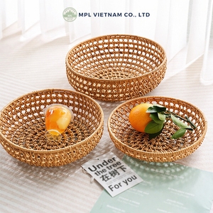Panier de rangement en rotin naturel MPL, bol rond tissé à la main, style traditionnel, écologique, plateau organisateur multi-usages - Product Image 6