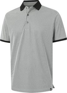 Customizable Men's Micro Dot Golf Polo High Elastic Short Sleeve Contrast Cuff Performance <b>Tops</b> high quality <b>lycra</b> polo shirts - Product Image 4