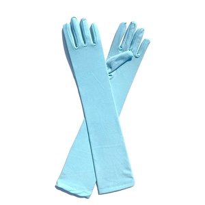 Guantes Largos Elásticos hasta la Muñeca de Spandex y Poliéster Transpirables para Novia, Fiesta de Boda, Dedos Completos, Gran Ajuste - Product Image 4