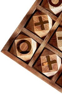 Tablero de Juego Tic Tac Toe Clásico de Madera, Portátil, Ecológico y Duradero, de 8x8 Pulgadas, para Niños y Adultos, para Decoración de Mesa de Centro - Product Image 2