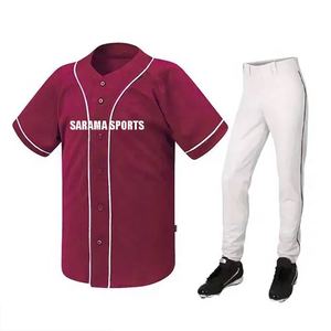 Tenue d'entraînement confortable et respirante en polyester, uniforme de softball doux au toucher pour hommes, uniforme de baseball pour usage quotidien, en vente - Product Image 4