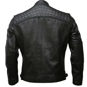 Veste de moto imperméable avec protections, veste de moto respirante pour homme, veste de motard en cuir de vachette premium pour homme - Product Image 5