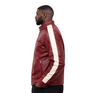 Chaqueta de Carreras con Rayas Kappa Alpha Psi, Ropa de Fraternidad Griega Krimson con Diseño Audaz, Comodidad Premium y Estilo Atlético - Product Image 3