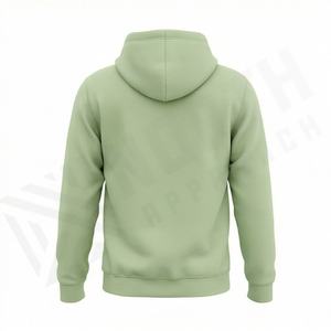 Sweat à capuche court unisexe pour homme, 100% coton épais, brodé, streetwear, hiver, surdimensionné, couleur personnalisée, haute qualité - Product Image 2