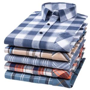 Men's Long Sleeve Plaid <b>Flannel</b> Shirt Regular Fit Casual Wear 100% Cotton Woven Pattern Design - Product Image 1