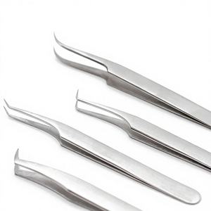 Pince à épiler d'extension de cils avec logo personnalisé professionnel en acier inoxydable pointu pour la beauté échantillon gratuit pince à épiler à volume privé - Product Image 1