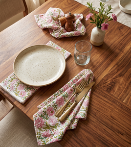 Serviettes carrées personnalisables faites à la main, imprimées au bloc, 100 % coton, écologiques, durables, pour la maison et la restauration, réutilisables, style américain - Product Image 5