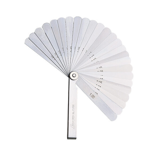 SHINWA Feeler Gauge 73796 for clearance <b>gap</b> measurement with 25 Leaves Range 100mm with portable plastic case - Product Image 1