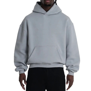 Sweat à capuche de luxe personnalisé en coton épais pour homme, coupe oversize, 100 % coton, haute qualité - Product Image 4