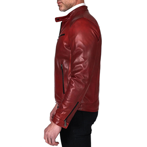 New Genuine Leather <b>Winter</b> Stand Collar Men's Breathable High Quality Leather <b>Jacket</b> <b>Cheap</b> Price - Product Image 5