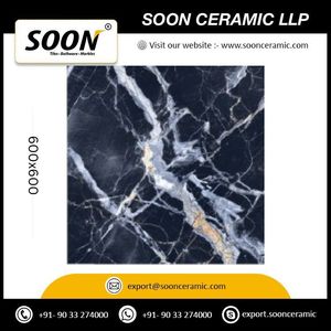 กระเบื้องบุผนัง Soon Fenix สีน้ำเงิน ขนาด 600x600 มม. ลายหิน เคลือบเงา สำหรับตกแต่งภายใน - Product Image 4