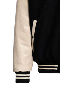 Chaqueta Bomber Formal de Invierno para Hombre, con Revestimiento, Bordado de Toalla con Parches, Diseño Personalizado, Chenilla, Resistente al Viento - Product Image 3