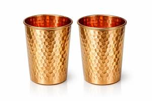 Taza de Cobre Ecológica Personalizada, Taza de Latón Martillado Vintage para Moscow Mule, Cerveza, Café, Uso Doméstico, Artesanía MS - Product Image 4