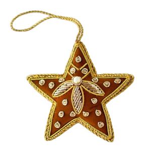 Juego de Adornos Navideños Bordados a Mano con Zardozi, Decoraciones Colgantes de Lujo Personalizables de Alta Calidad - Product Image 6