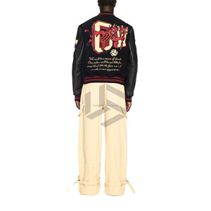 OEM Custom Logo <b>Waterproof</b> Breathable Windproof Varsity <b>Jackets</b> Adults Stand Collar Pocket Decoration Factory Wholesale Oversize - Product Image 5