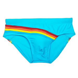 100% Polyester <b>Men's</b> Beach Wear Swimming Shorts Blue Color Mid Waist Adult's Swim <b>Trunks</b> With Custom Logo - Product Image 1
