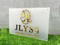 Panneau de réception personnalisé rectangulaire ou rond, signalétique 3D avec lettres en relief, enseigne de salon de beauté avec supports, enseigne commerciale en acrylique