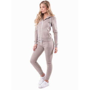 Conjunto de Sudadera y Pantalones de Chándal Y2K de Algodón Tejido Personalizado para Mujer, Estilo Acampanado, Ajustado, con Capucha Corta y Efecto Desgastado - Product Image 1