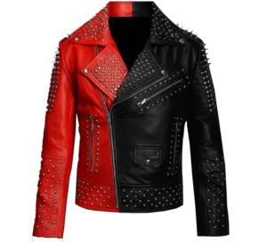 <b>Punk</b> Rock Leather Studded Motorcycle <b>Jacket</b> Battle <b>Jacket</b> Men CowHide Leather <b>jacket</b> Breathable EcoFriendly Casual <b>jacket</b> 4 Men - Product Image 5